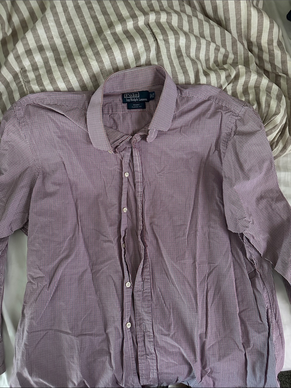 Polo by Ralph Lauren Men's Pink Micro-Check Button-Up Shirt